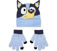 CERDÁ LIFE'S LITTLE MOMENTS Bluey Set aus Mütze und Handschuhe, weich, offizielles Lizenzprodukt, Thermo-Oberbekleidung für Kinder, ideal kalt, lustiger und farbenfroher Stil, 2-teiliges Set, Standard