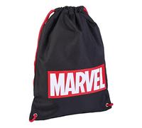 CERDÁ LIFE'S LITTLE MOMENTS Bolsa Mochila Cuerdas Infantil de Marvel-Licencia Oficial, Saco Unisex niños, Negro, Pequeño