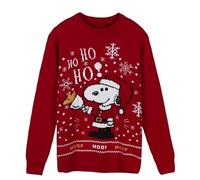 CERDÁ LIFE'S LITTLE MOMENTS Damen Snoopy Damenstrickpullover mit Rundhalsausschnitt und Langen Ärmeln, Trikot-Stil, offizielle Lizenz, rot, L