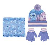 CERDÁ LIFE'S LITTLE MOMENTS Disney Stitch 2-teiliges Winterset für Kinder - Schal & Mütze - Weich, Warm & Offiziell lizenziert