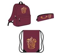 CERDÁ LIFE'S LITTLE MOMENTS Ensemble Sac d'École, Trousse et Sac à Cordons Pour Enfants de la Maison Gryffondor | Idéal Pour la Rentrée des Classes, Schulrucksack-Set,
