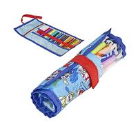 CERDÁ LIFE'S LITTLE MOMENTS - Estuche Escolar Enrollable Niño de Patrulla Canina | Incluye Lapices de Colores, Rotuladores, Goma y Sacapuntas para Preescolar y Primaria - Licencia Oficial Nickelodeon