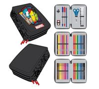 CERDÁ LIFE'S LITTLE MOMENTS - Federmäppchen 3 Fach Junge The Avengers [ Captain America, Hulk, Thor, Iron Man ] | Schulmaterial für die Vor- und Grundschule - Offiziell lizenziert Marvel