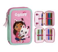 CERDÁ Federmäppchen Gabby's Dollhouse mit Filzstiften, Bleistiften & Kugelschreibern für Kinder