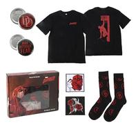 CERDÁ Life's Little Moments Geschenkset, Marvel Daredevil, Unisex, Erwachsene, Größe XL, kurzärmlig, Schwarz, roter Druck, Comic-Stil, Rundhalsausschnitt, Geschenk für Fans