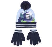 CERDÁ LIFE'S LITTLE MOMENTS Jungen Buzz Lightyear Handschuhe und Mütze Kinder Set-Winter Kleidungsset mit Wintermütze & Handschuhe Blau Müzenset, Einheitsgröße