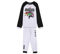 CERDÁ LIFE'S LITTLE MOMENTS Jungen Pyjama Garçon d'Hiver de The Avengers 100% Coton Avec T-Shirt à Manches Longues et Pantalon - Licence Officielle Marvel Pyjamaset, Gris, 8 ans