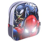 CERDÁ LIFE'S LITTLE MOMENTS Jungen Spiderman Schulrucksack Rucksack Kinder mit LED Licht-Offizielle Marvel Lizenz, Mehrfarbig, Standard, Einheitsgröße, 2100003443