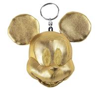 CERDÁ LIFE'S LITTLE MOMENTS - Kuscheltier Schlüsselanhänger Kopf Mickey Gold - Offizielle Disney Lizenz Einheitsgröße