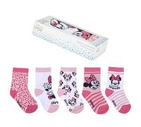 CERDÁ LIFE'S LITTLE MOMENTS Mädchen 2200007754_T1718-C81 Packung mit 5 Minnie Mouse Baumwollsocken für Mädchen mit offizieller Disney-Lizenz, Multicolor, 17-18