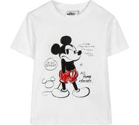 CERDÁ Life's Little Moments Mädchen Camiseta Infantil Stitch de Manga Corta Producto Original Diseñado En España Unterhemd, Mickey, Weiß, 4 Jahre