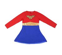 CERDÁ LIFE'S LITTLE MOMENTS - Mädchen Kleid Langarm | Wonderwoman Langarm Kleid Mädchen mit Tutu - Offizielle DC Comics Lizenz
