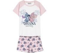 CERDÁ LIFE'S LITTLE MOMENTS Mädchen Stitch Schlafanzug Für Jungen Pajama Set, Pink and White, 8 Jahre EU