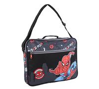 CERDÁ LIFE'S LITTLE MOMENTS, Maletin infantil de Spiderman Con Bolsillo Superior y Lateral, Asa Bandolera Ajustable | Colección escolar estampada-Licencia Oficial Marvel para Niños, Negro, Estándar