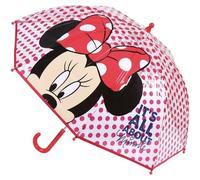 CERDÁ LIFE'S LITTLE MOMENTS- Paraguas Burbuja Manual de Minnie Mouse- Licencia Oficial Disney, Dibujos Animados, Color Rojo (2400000612)