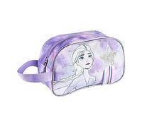 CERDÁ LIFE's LITTLE MOMENTS - Neceser de Viaje de Frozen 2 Con Doble Cremallera y ASA Lateral para Niña Colección Escolar Estampada Con ELSA - Licencia Oficial Disney, Lila
