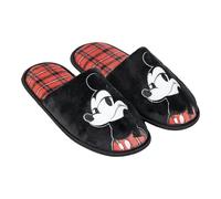 CERDÁ LIFE'S LITTLE MOMENTS Offene Hausschuhe Mickey Maus, bequem und rutschfest, Unisex-Hausschuhe für Erwachsene, Schwarz, 44/45 EU