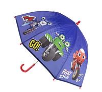 CERDÁ LIFE'S LITTLE MOMENTS- Paraguas Manual Infantil de Ricky Zoom - Licencia Oficial Disney, Dibujos Animados, Color Azul Oscuro (2400000610)