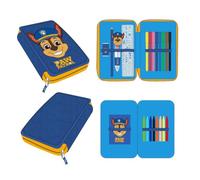 CERDÁ LIFE'S LITTLE MOMENTS Paw Patrol Kinder-Federmäppchen mit 2 Reißverschlussfächern, gefüllt mit Schreibwaren für Schule, Kunst und Reisen