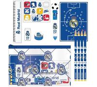 CERDÁ LIFE'S LITTLE MOMENTS Real Madrid Eva Schreibwaren-Set für die Schule, robust, ideal für Schüler und Teamfans, Weiß, Real Madrid, Talla única, Lizenzprodukt