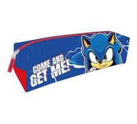 CERDÁ LIFE'S LITTLE MOMENTS Rechteckiges Federmäppchen von Sonic, Blau, 20 x 5,5 x 5,5 cm, aus Polyester, mit Reißverschluss, Originalprodukt, entworfen in Spanien, blau, Federmäppchen