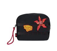 CERDÁ Life's Little Moments Reise-Kulturbeutel von Stranger Things, schwarz, großes Fassungsvermögen, Reißverschluss, Originalprodukt