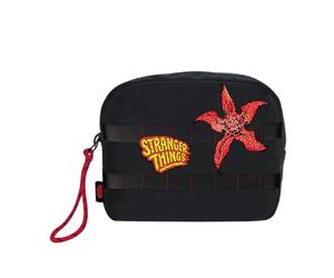 CERDÁ Life's Little Moments Reise-Kulturbeutel von Stranger Things, schwarz, großes Fassungsvermögen, Reißverschluss, Originalprodukt