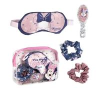 CERDÁ LIFE'S LITTLE MOMENTS- Set para Regalar Con Antifaz para Dormir, Peine y Coleteros de Tela de Minnie Mouse - Licencia Oficial Disney, Multicolor (2500001924)