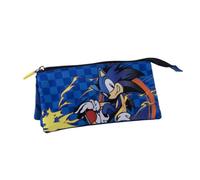 CERDÁ Life's Little Moments Sonic The Hedgehog Federmäppchen, dreifach, Blau