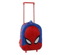 CERDÁ LIFE'S LITTLE MOMENTS Spider-Man Trolley-Rucksack inklusive Trolley | Marvel Spider-Man Trolley-Rucksack mit Rollen, ausziehbarem Griff, Tragegriff oben und Reißverschlussfach