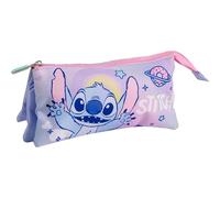 ARTESANÍA CERDÁ, S.L. Federmäppchen Stitch – 3 Fächer, Reißverschluss, mit erweitertem Platz