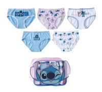 CERDÁ LIFE'S LITTLE MOMENTS Stitch Höschen und Kulturbeutel-Set - Mädchenunterwäsche, weiche und atmungsaktive Baumwolle, verstellbare und Bequeme Disney-Höschen, Alter 4-5