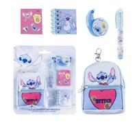 CERDÁ LIFE'S LITTLE MOMENTS Stitch Mini-Rucksack-Set, Maße: 19,5 x 22,5 x 4,5 cm, Unisex, für Kinder, Modell 83, Modell: 83 kg, 19.5x22.5x4.5 cm