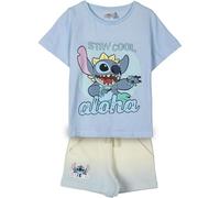 CERDÁ LIFE'S LITTLE MOMENTS Stitch T-Shirt und Shorts - Farbe weiß und blau - Größe 10 Jahre - Hergestellt aus 100% Baumwolle 220 g/qm - Stitch Print - Original Produkt entworfen in Spanien
