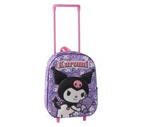 CERDÁ LIFE'S LITTLE MOMENTS Trolley-Rucksack Kuromi mit Rollen | Kindertrolley in Lila mit Rollen, Teleskopgriff und Reißverschluss-Hauptfach für Schule und Reise, 10 L