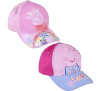 Cap für Kinder Peppa Pig und Ihre Freunde - Fuchsia und Lila - Geeignet von 2 bis 8 Jahren - Baumwolle & Polyester - Kinder Cap mit Verstellbarem Klettverschluss - Original Produkt in Spanien Designed