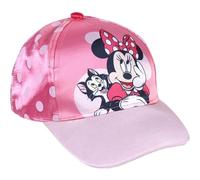 Cap für Kinder mit Gewölbtem Schirm Minnie Mouse - Rosa - Geeignet von 4 bis 8 Jahren - Mit Glänzendem Material - Kinder Cap mit Verstellbarem Klettverschluss - Original Produkt in Spanien Designed