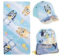 CERDÁ LIFE'S LITTLE MOMENTS Unisex Cap und Brille für Kinder, originelles Design, verstellbar und leicht, ideal für den Sommer Sonnenschutz Baseballkappe, Toalla Gorra y Bolsa Bluey, Einheitsgröße