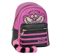 Lässiger Disney-Rucksack, Rosa, 22,5 x 22,5 x 7 cm, aus PU, Motiv Cheshire-Katze, Originalprodukt, Rosa, Estándar, Casual