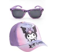 CERDÁ LIFE'S LITTLE MOMENTS Unisex Hello Kitty Kinderkappe und-Brille, originelles Design, verstellbar und leicht, ideal für Sommer Sonnenschutz Baseballkappe, Gorra y Gafas Kuromi, Einheitsgröße