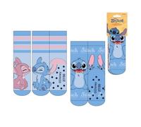 CERDÁ LIFE'S LITTLE MOMENTS Unisex Kinder Calcetin Antideslizante Stitch Diseño Cómodo Y Seguro | Calcetines Stitch Cómodos Para Niños Rutschfeste Socken mit Stitch-Applikationen (2er Pack)