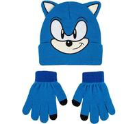 CERDÁ LIFE'S LITTLE MOMENTS Unisex Kinder Gorro Y Guantes Suaves Y Licencia Oficial-Ropa Térmica Infantil Ideal Frío 2-teiliges Sonic-Set, akustisch, Einheitsgröße (2er Pack)