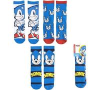 CERDÁ LIFE'S LITTLE MOMENTS Unisex Kinder Pack Calcetines 3 Piezas Sonic Socken, bunt, 31-34