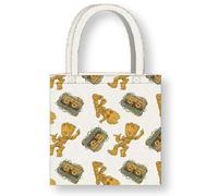 Cerdà Marvel Guardians of the Galaxy Tote Bag mit langen Griffen - 36 x 39 cm - Polyester und Baumwolle - Groot-Kassettenmotiv - Weiß