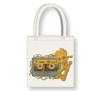 Cerdà Marvel Guardians of the Galaxy Tote Bag Tasche mit langen Griffen - 36 x 39 cm - Polyester und Baumwolle - Motiv I am Groot - Weiß