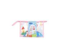 Kulturbeutel für Reisen, Zubehör Peppa Wutz mit Kamm, Handtuch und Tasche Peppa Wutz - Kulturbeutel Peppa Wutz für Reisen oder Schule, Rosa, Transparente Kosmetiktasche mit Reißverschluss