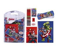 Cerdá - Set Escolar Completo con Estuche Metálico y Material Escolar de Avengers - Licencia Oficial Marvel