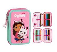CERDÁ Federmäppchen Gabby's Dollhouse mit Filzstiften, Bleistiften & Kugelschreibern für Kinder