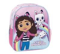 CERDÁ Kinderrucksack Gabby's Dollhouse Rosa – 25 x 20 x 29 cm, Reißverschluss, gepolsterte Griffe