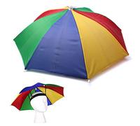 Cerioll Faltbarer Regenschirmhut, Kopf Sonnenschirm Hut, Angelschirm Kopfschirm, Regenfester Regenschirmhut, Regenschirm Sonnenschirm-Hut, für Golf, Angeln, Gartenarbeit